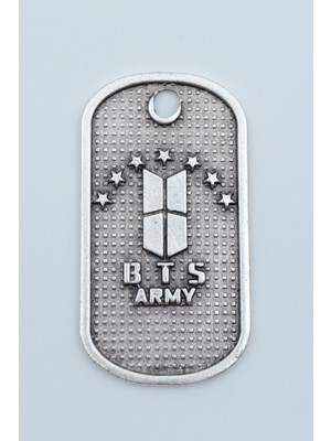 Alooya BTS Army Künye Gümüş Kaplama Kolye Ucu