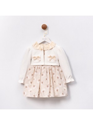 ministok Rosana  Uzun Kollu ve Hırkalı Kız Çocuk Elbise