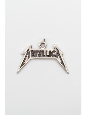 Alooya Metallica Logo Kolye Ucu - Antik Gümüş Kaplama