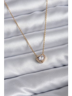 316L Çelik Zincir Gold Renk Charm Kadın Kolye - TJ-BKO7820