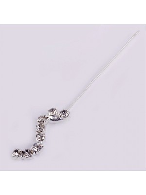 Marsilyan Taşlı Zikzak Eşarp İğnesi