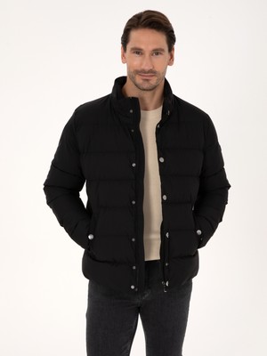 Cacharel Erkek Siyah Geniş Kapütone Kapüşonlu Mont 50319254-VR046