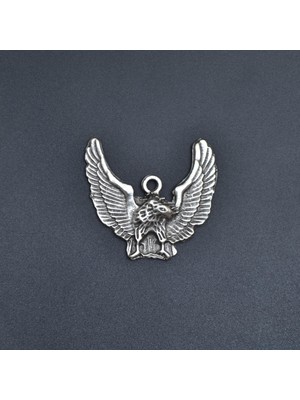Alooya Koruyucu Kartal Gümüş Kaplama Kolye Ucu