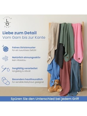 Storemax Dedi Starlink Lüks Bebek Battaniyesi | Yenidoğan, Kız ve Erkek Bebekler Için Yumuşak Kundaklama Battaniyesi | Bebek Arabası ve Seyahat Koltuğu Için Ideal | Oeko-Tex 100 Mavi 80X100 cm