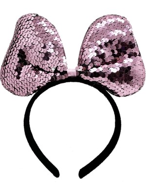 Buğz Renk Değiştiren Pullu Fiyonk Parti Tacı Pembe Gümüş