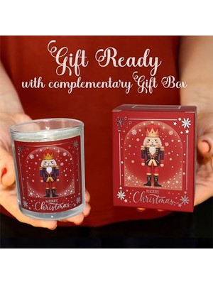 Storemax – Kurşun Asker (Nutcracker) Tasarımlı Mum, Kırmızı Renk Temalı, 135 G Doğal Biyo, 40 Saat Yanma Süresi, Cam Kavanoz, Şık Bristol Kutulu, Yılbaşı Koleksiyonu Hazır Hediye