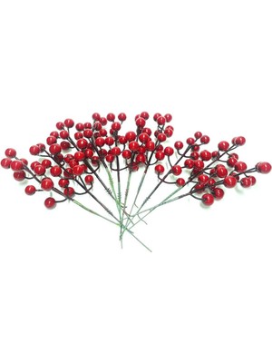 Empressco Kırmızı ve Sarı Top Dal Süsleri, 50 Adet, 1.3 Cm, Dekoratif Ürün