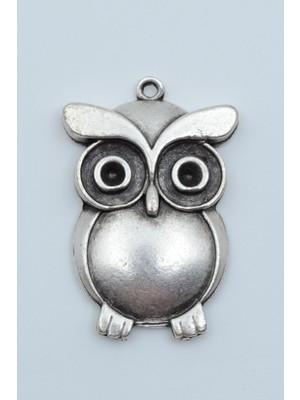 Alooya Baykuş Gümüş Kaplama Kolye Ucu