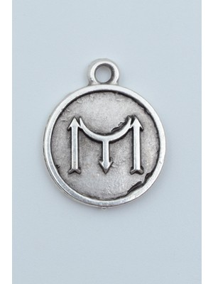 Alooya Kayı Boyu İyi Madalyon Gümüş Kaplama Kolye Ucu