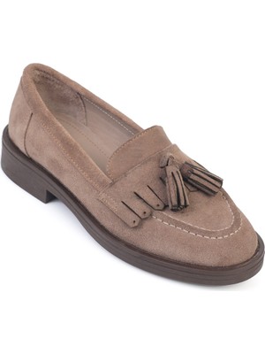 Capone Outfitters Tish Kadın Hakiki Süet Deri Loafer