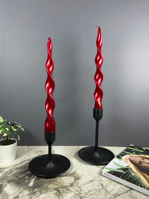 Lusora Design Spiral Şamdan Mumu 2 Adet