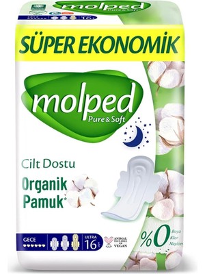 Tp Bfs   Molped Pure&soft Gece Ped Süper Eko 16 Adet