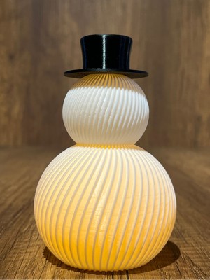 Empressco Beyaz Kardan Adam Şapkalı Mumluk, Noel ve Kış Dekorasyonu Için Şık ve Sevimli Seçim