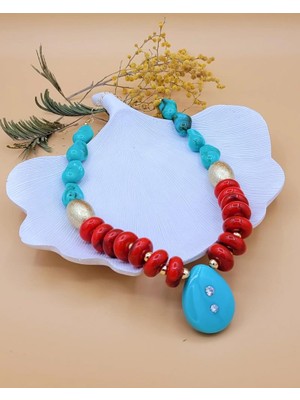 Nevoka Turkuaz Akdeniz Kolye