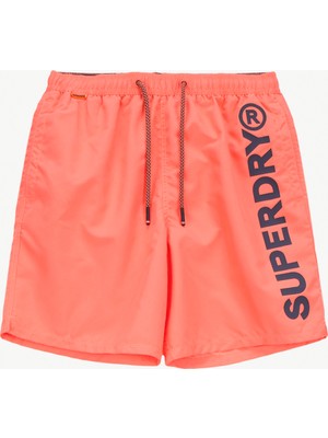 Superdry Turuncu Erkek Şort Mayo Sport Graphıc 17 Swım Short