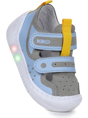 Kiko Kids  Nera Cırtlı Işıklı Erkek Bebek Yürüyüş Spor Ayakkabı