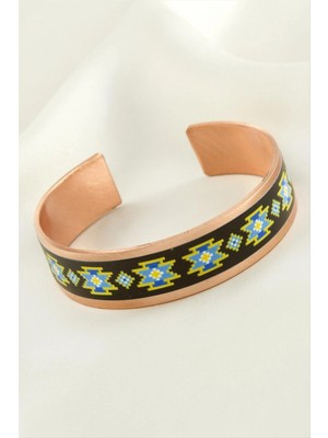 Marsilyan Üçgen Kalın Bakır Kelepçe Bileklik