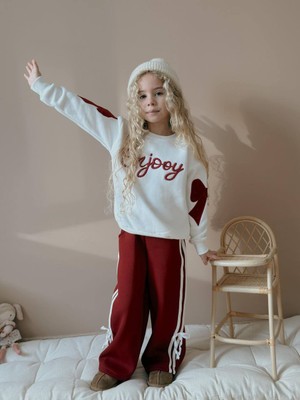 Jolly Kids Kız Çocuk Enjoy Fiyonk Detaylı Sweatshirtli Kışlık Takım