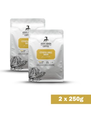 Addis Ababa Coffee Etiyopya Single Origin 2'li Avantaj Paketi Filtre Kahve 500 Gr.