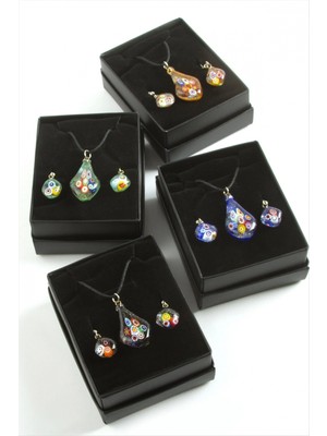 Marsilyan Cam Sanatı Murano Kutulu Set Kolye