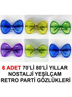 Buğz 70LI 80LI Yıllar Nostalji Yeşilçam Retro Parti Gözlükleri 6 Adet