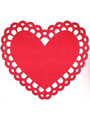 Empressco Kırmızı Keçe Yılbaşı Süsleri Amerikan Servisi, 2'li Paket