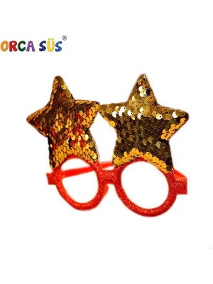 Empressco Renkli Yılbaşı Yıldız Figürlü Gözlük, Şık ve Eğlenceli Takım