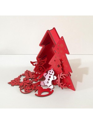 Empressco Kırmızı Yılbaşı Süsü ve Dekoratif Kutuda, Şık ve Neşeli Dekorasyon Aracı