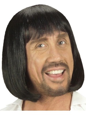 Buğz Siyah Renk Erkekler Için Kısa Ortaçağ Peruğu