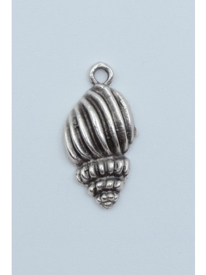 Alooya Minimal Deniz Kabuğu Gümüş Kaplama Kolye Ucu