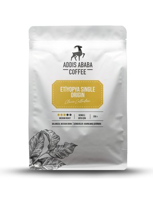 Addis Ababa Coffee Etiyopya Single Origin Çekirdek Kahve 250 Gr.