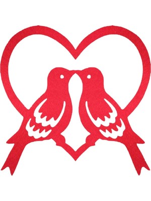 Empressco Kırmızı Keçe Yılbaşı Süsleri, 6'lı Set, Renkli, El Yapımı, Şık ve Eğlenceli Dekorasyon