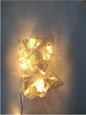 Empressco Sarı LED Işık Gün Işığı 10M 100 Ampul, Enerjik ve Parlak Dekorasyon Aydınlatması