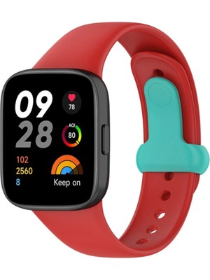 Fantastik Store Xiaomi Redmi Watch 3 Origin Silikon Kordon - KIRMIZI-(5796)