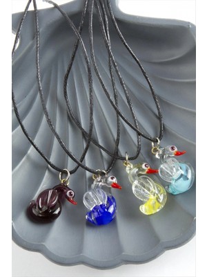 Marsilyan Kuğu Cam Kolye