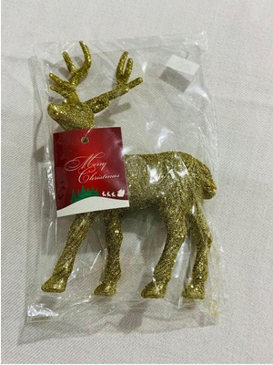 Empressco Yılbaşı Temalı Sevimli Geyik Figürü, Altın Detaylarıyla Şık ve Neşeli Hediye Seçeneği