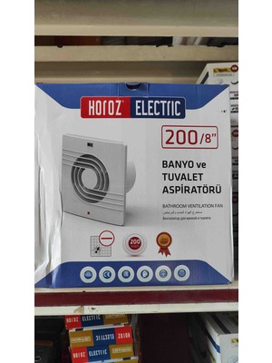Horoz Elektrik 200 Lük Baca ve Tuvalet Aspiratörü Kolay Kurulum ile Dayanıklı Malzeme