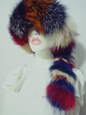 Hoaryage Unisex Tasarım Kuyruklu Kurt Kıpçak Börk Kalpak