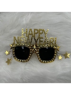 Empressco Yılbaşı Temalı Parlak Gözlük, Eğlence ve Kutlama Için 1 Adet