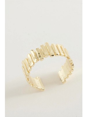 Marsilyan Çizgili Metal Yüzük