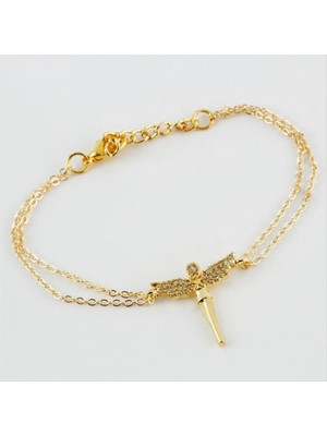 Marsilyan Peri Figürlü Zirkon Taşlı Bileklik