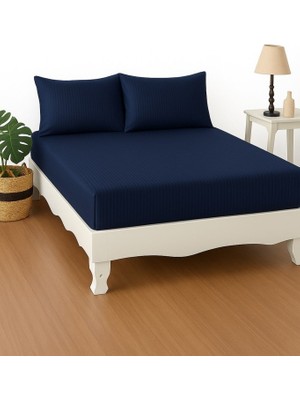 Mulberry %100 Pamuk Çift Kişilik Lastikli Çarşaf - Otel Konforunda, Şık ve Sade Tasarım