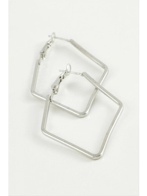 Marsilyan Dörtgen Halka Küpe 6 cm