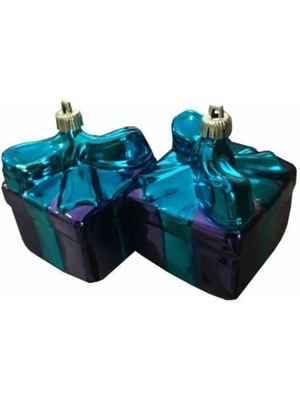 Empressco Yılbaşı Temalı Dekoratif Cupcake Süsü 8cm, 2'li Mavi Set