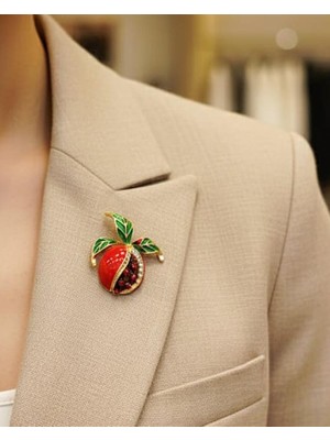 Nevoka Bereketli Nar Gold Broş