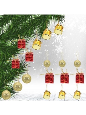 Empressco Beyaz Yılbaşı Süsleme Seti, 9 Parça, Şık ve Zarif Ağaç Dekorasyonu