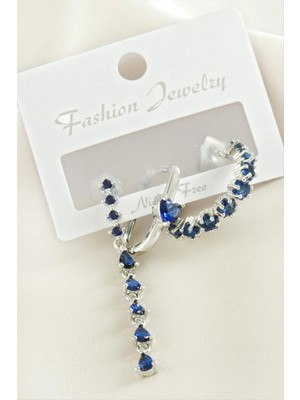 Marsilyan 3 Adet Kalp Zirkon Taşlı Küpe