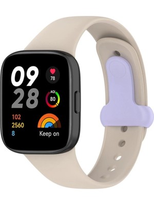 Fantastik Store Xiaomi Redmi Watch 3 Origin Silikon Kordon - BEJ-(5796)