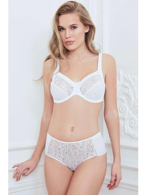 Litae Balenli Desteksiz Dolgusuz Toparlayıcı Dantelli Küçültücü Sütyen ve Külot Takım