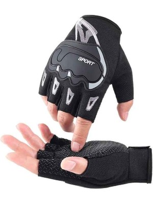 Zigver Unisex Korumalı Yarım Bisiklet Motorsiklet Eldiveni